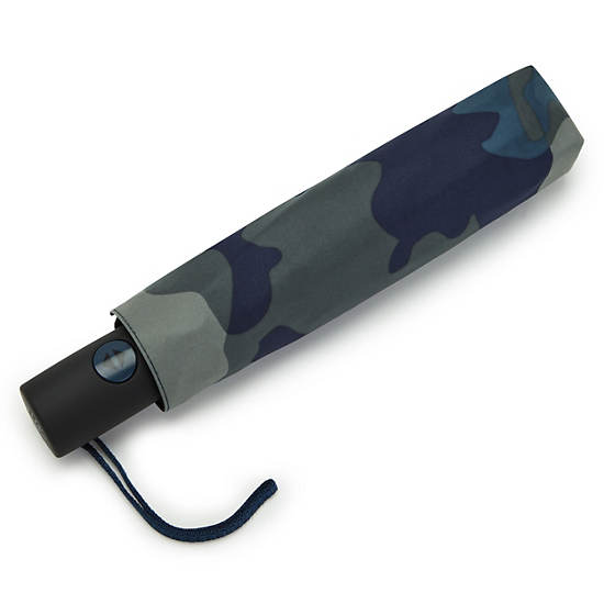 Kipling New Printed Umbrella Auto Open Accessories Grå Camo | DK 1711EB